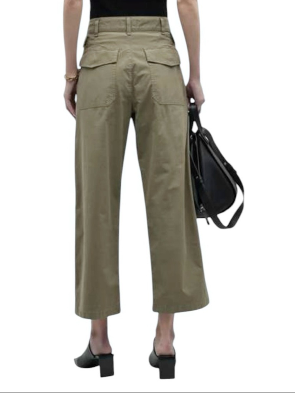 AGOLDE Cotton Women's High Rise Daria Utility Pant Olive Green Size 28 - Picture 3 of 14